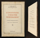 1931 Psihopatologie CONSTITUTIE CARACTER TEMPERAMENT Autograf Dr. A. Dimolescu