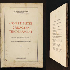 1931 Psihopatologie CONSTITUTIE CARACTER TEMPERAMENT Autograf Dr. A. Dimolescu