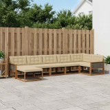 Cumpara ieftin Set de canapele de exterior 7 buc. 7-Locuri Natural si Bej