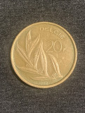 Moneda 20 franci 1982 Belgia