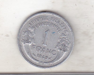 bnk mnd Franta 1 franc 1949 B foto