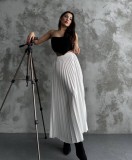 Fusta plisata lunga alba marime unica, Oem