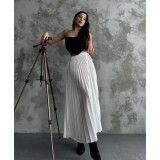 Fusta plisata lunga alba marime unica