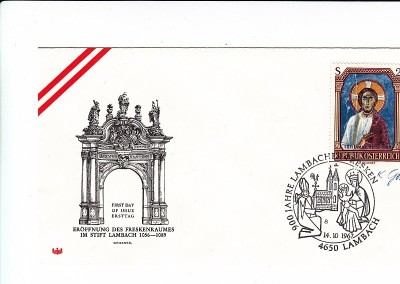 Austria &amp;Ouml;sterreich 1967 Fresken FDC K.036 foto