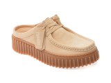 Cumpara ieftin Saboti CLARKS bej, TORHILL MULE, din piele intoarsa