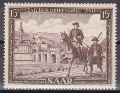 SAAR 1950 - Expoziția Filatelică Internațională IBASA - Ziua Timbrului, Cota 80 EURO (!!!), MNH