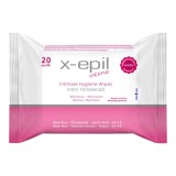 Servetele Intime X-Epil Intimo 20 buc Fara Alcool Igiena Zona Intima Calmare pH