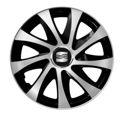 Set 4 capace roti Drift exrta Gri-Negru R16 pentru gama auto Seat foto