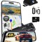 Camera Auto tip Oglinda QOVU&reg; Card 32GB si Kit monitorizare parcare incluse, Ecran 9.66 inch Touchscreen, Vedere Nocturna, Senzor G, WiFi, Camera Mars