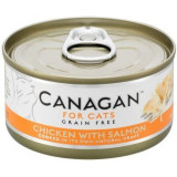 Cumpara ieftin Canagan Cat, Pui si Somon, 75 g