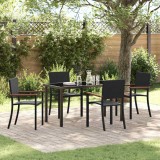 vidaXL Set de masă pentru grădină 5 pcs Negru Rattan poli 3379417