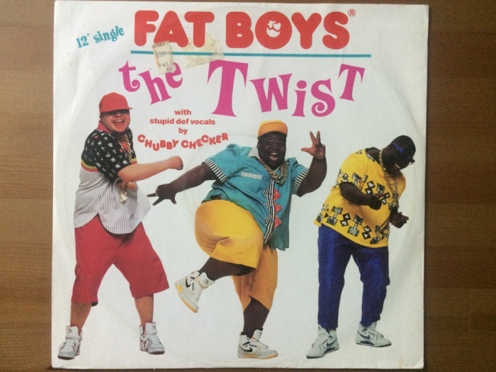 Fat Boys The Twist 1988 polydor DISC vinyl, 12&quot; single 45 RPM muzica hip hop