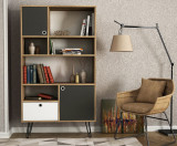 Biblioteca Karamel - Walnut, Antracit