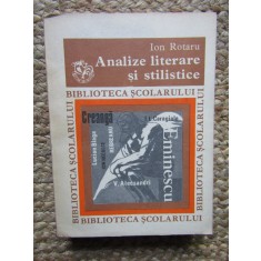 Ion Rotaru - Analize literare si stilistice