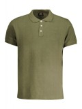 Cumpara ieftin Tricou polo barbati, cu mini logo brodat, Regular fit, Verde inchis, M