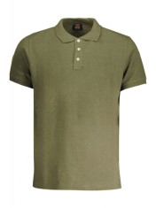 Tricou polo barbati, cu mini logo brodat, Regular fit, Verde inchis, M foto