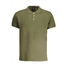 Tricou polo barbati, cu mini logo brodat, Regular fit, Verde inchis, M