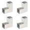 vidaXL Conectori de grindă, formă L, 4 buc, 81x81 mm, metal galvanizat 145462