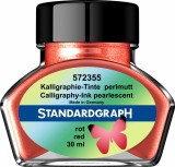 Cerneala perlata caligrafie rosu Standardgraph 30 ml