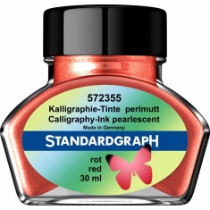 Cerneala perlata caligrafie rosu Standardgraph 30 ml