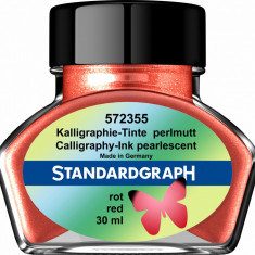 Cerneala perlata caligrafie rosu Standardgraph 30 ml