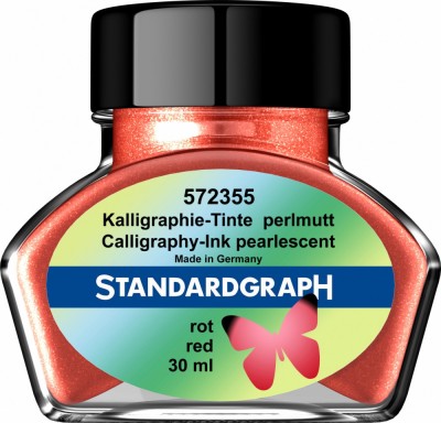 Cerneala perlata caligrafie rosu Standardgraph 30 ml foto