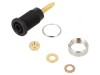 Soclu Banană Negru 4mm 32A 1kV Aurit Panou