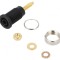 Soclu Banană Negru 4mm 32A 1kV Aurit Panou