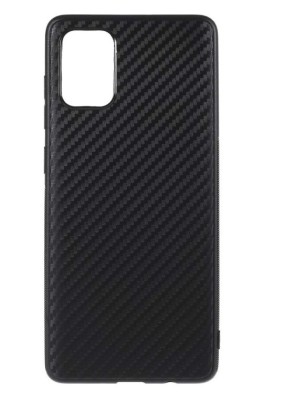 Husa pentru Samsung Galaxy A71, MyStyle Perfect Fit cu insertii de carbon, negru foto