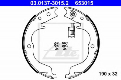 Set saboti frana, frana de mana MITSUBISHI OUTLANDER II (CW) (2006 - 2012) ATE 03.0137-3015.2 foto