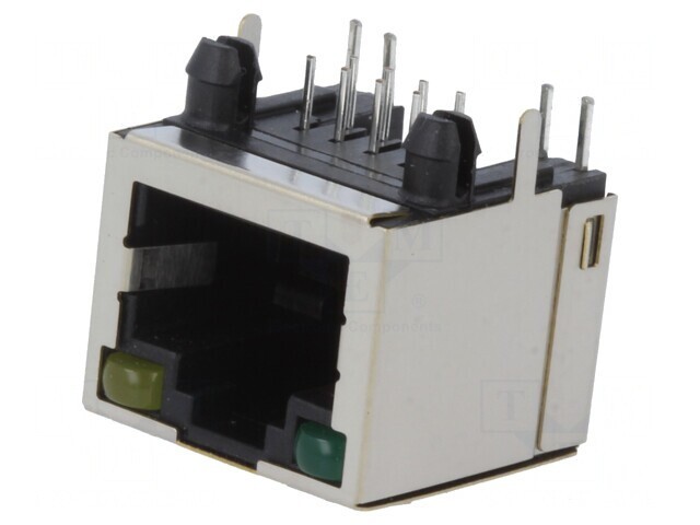 Soclu RJ45 Cat5 Ecranat 8p8c THT &icirc;n Unghi