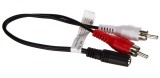 Cumpara ieftin Cablu audio 0.2 m, mufa stereo de 3,5 mm (mama) la 2 x mufa RCA (tata), Goobay AVK 179-020 - RESIGILAT