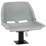 VidaXL Set scaun pliabil, 2 piese, fără pernă, gri, 48x51x41 cm