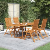 vidaXL Set mobilier de grădină, 5 piese, lemn masiv de acacia, 150-200 cm 3058011