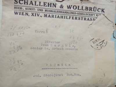 Plic cu Stampila Wien Vijnita foto