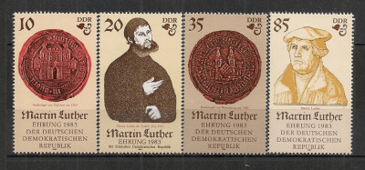 D.D.R.1982 500 ani nastere M.Luther-reformator SD.490 foto