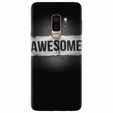 Husa silicon pentru Samsung S9 Plus, Awesome Label Dark