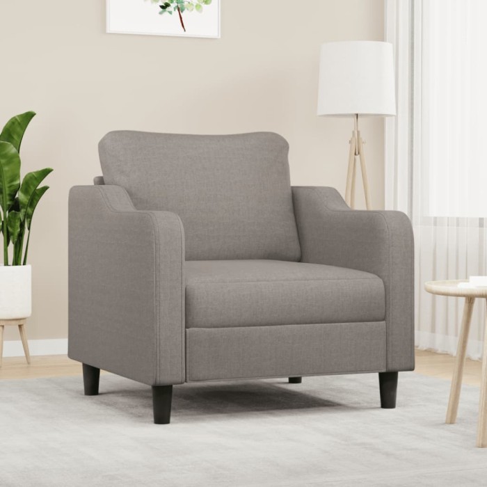 Gossi fotoliu canapea, gri taupe, 60 cm, material textil