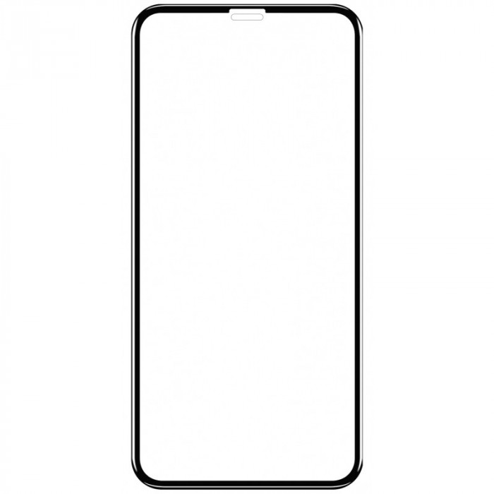 Folie Protectie Ecran OEM pentru Apple iPhone 12 mini, Sticla securizata, Full Face, Full Glue, 9D, Neagra