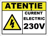 Placuta pentru curent electric 230V