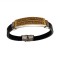 Bratara din piele ecologica, Tribale, Inox, A4B91