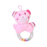 Jucarie Zornaitoare din plus, forma Ursulet, Roz, 16 cm, ATU-081135