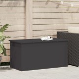 vidaXL Cutie de depozitare exterioară Negru 100 x 50.5 x 50 cm
