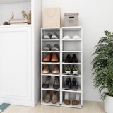 VidaXL Pantofare, 2 buc., alb extralucios, 27,5x27x102 cm