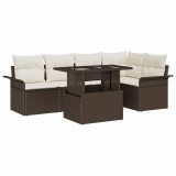 Cumpara ieftin Set de canapele pentru gradina 6 buc. Maro