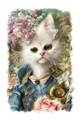Sticker decorativ, Pisicuta, Alb, 85 cm, 9104ST foto