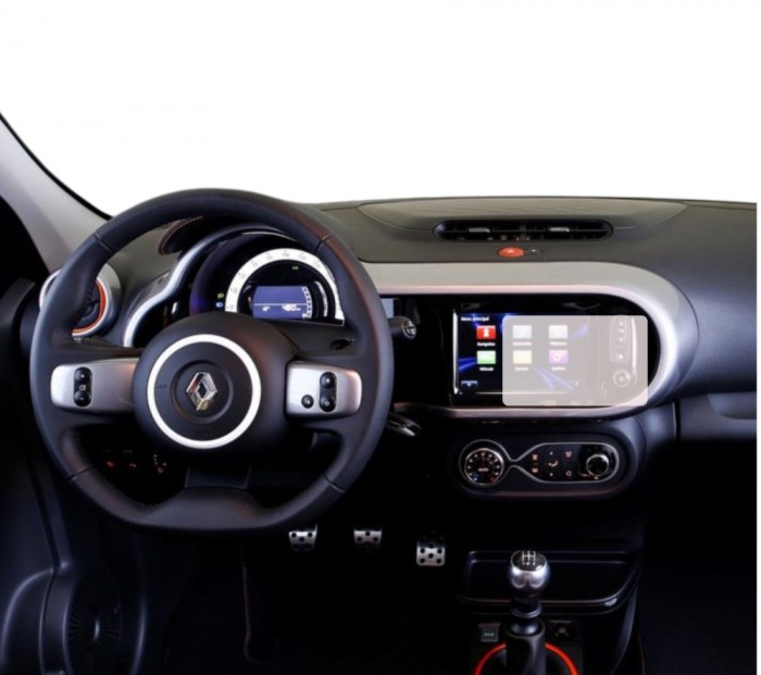 Folie Protectie Display Navigatie, Duragon, Renault Twingo 2019+ Duragon, silicon Mat, Anti-zgarieturi, Anti-amprenta, Kit instalare