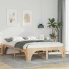 VidaXL Cadru de pat de podea Maro 160 x 200 cm Lemn masiv de pin 872980