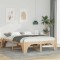 vidaXL Cadru de pat de podea Maro 160 x 200 cm Lemn masiv de pin 872980