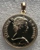 P3. Pandantiv Elizabeth II regina 7.18 gr 27 mm **, Pandantive fashion